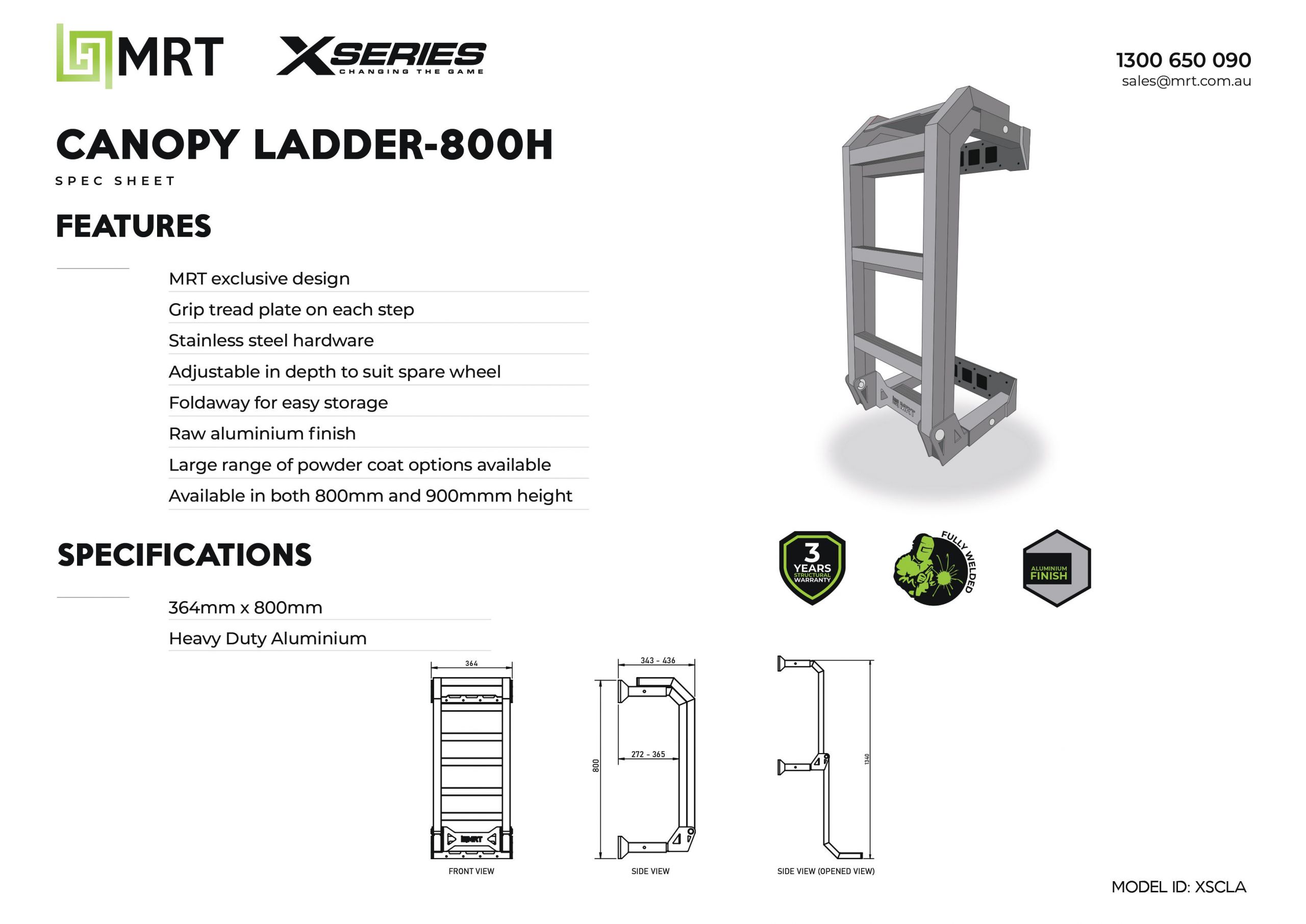 MRT ute canopy ladder