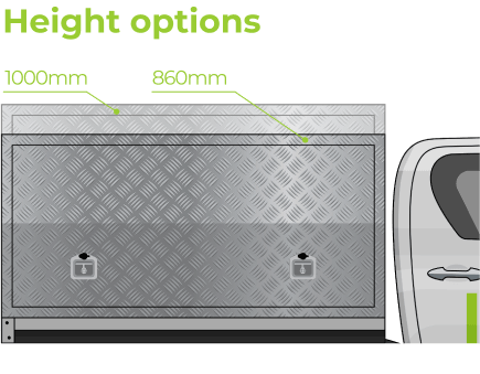 MRT height options ute canopy