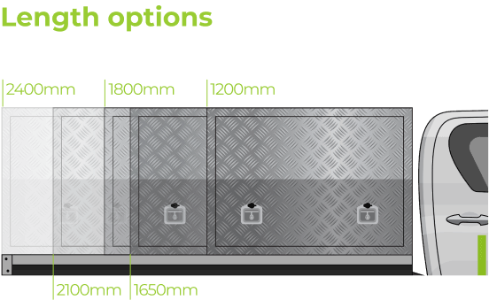 MRT length options ute canopy