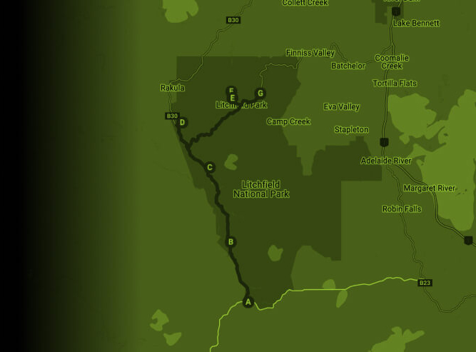 litchfield <br>national park map image