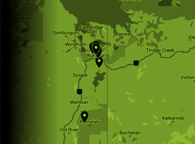 Kununurra, <br>Western Australia  map image