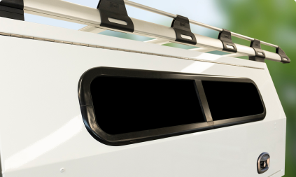 ute canopy side window for ventilation
