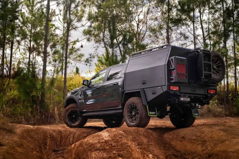 X-series Chassis Mount Ute Canopy with the explorer package in the Australian bush